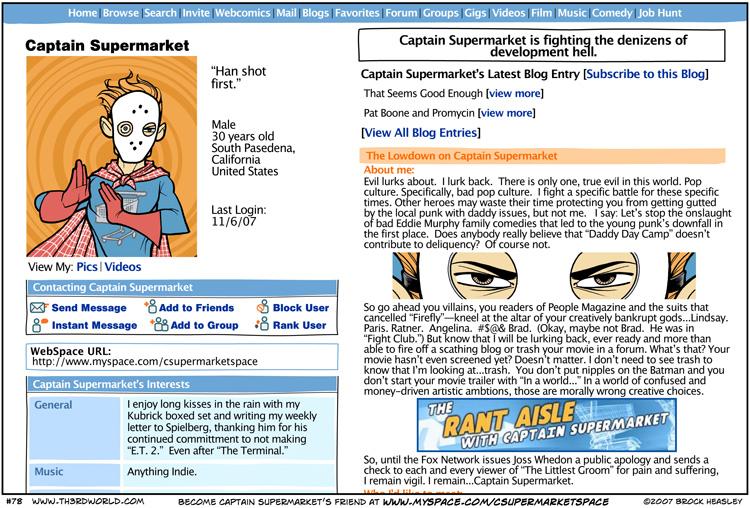 Episode 78 - WebSpace Page: Captain Supermarket