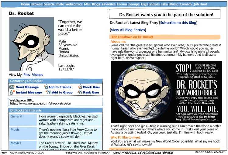Episode 89 - WebSpace Page: Dr. Rocket