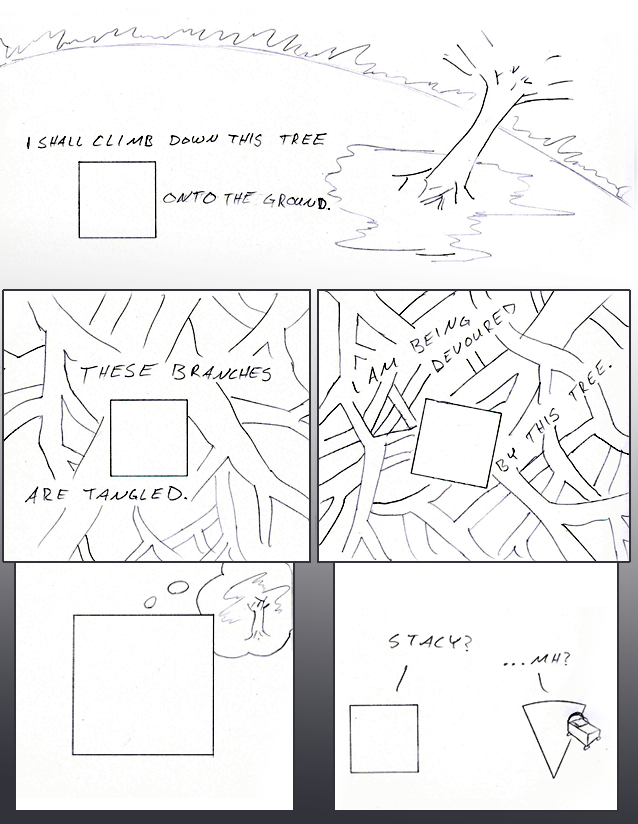 24 Hour, page 23: Tangled branches.