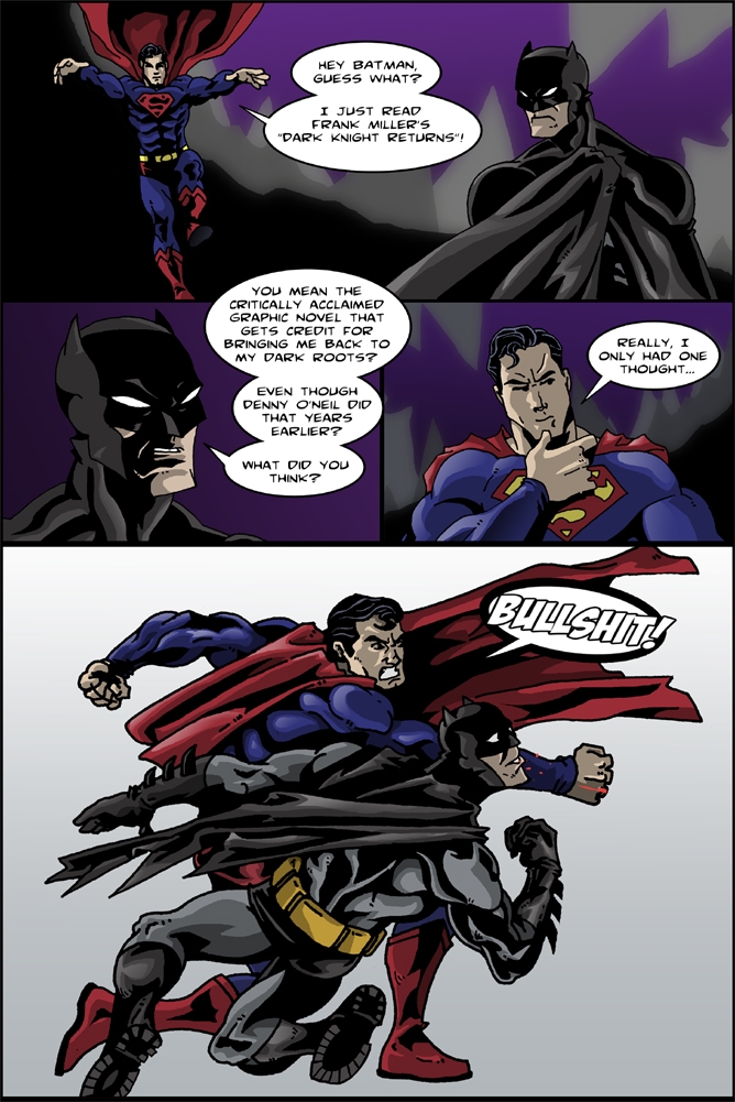 Superman reads DKR
