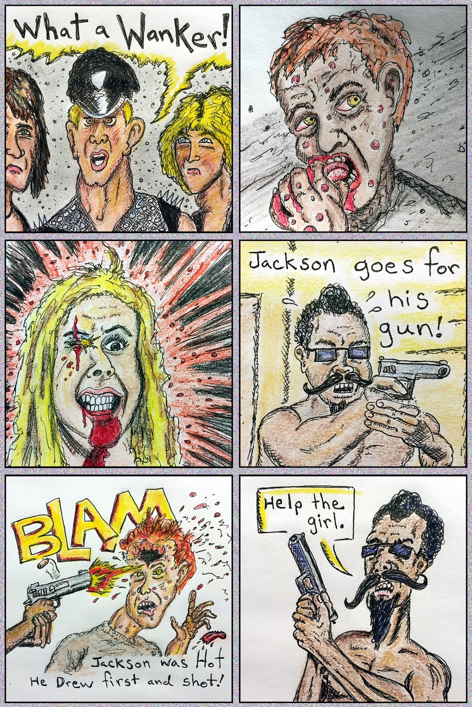 Jackson goes for his gun!