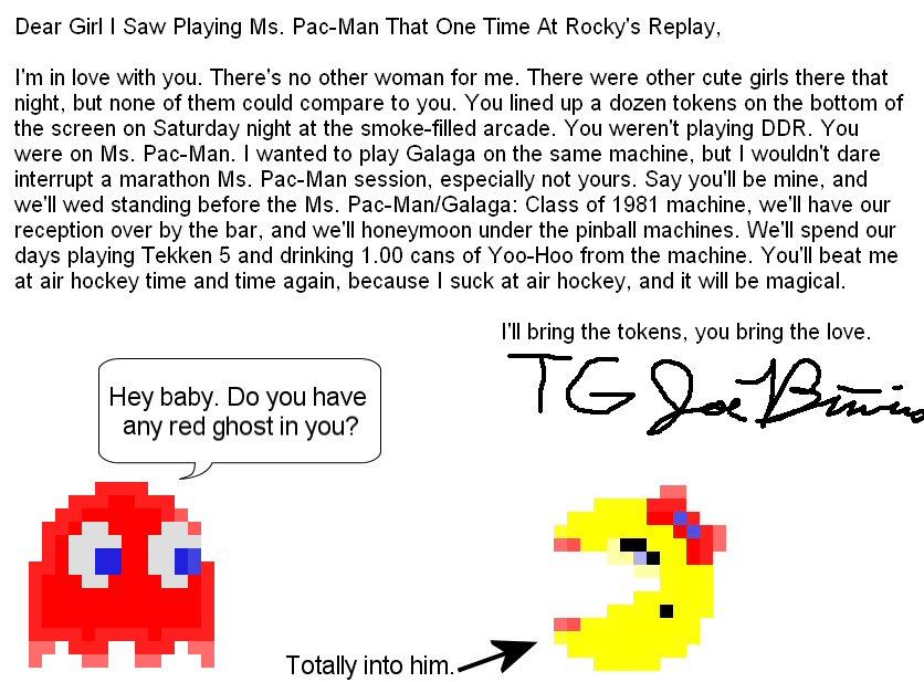 Lonely/Creepy: Ms. Pac-Man