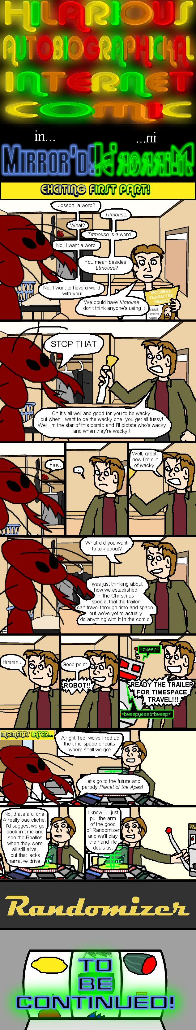 HILARIOUS AUTOBIOGRAPHICKAL INTERNET COMIC: Mirror'D!! part 1