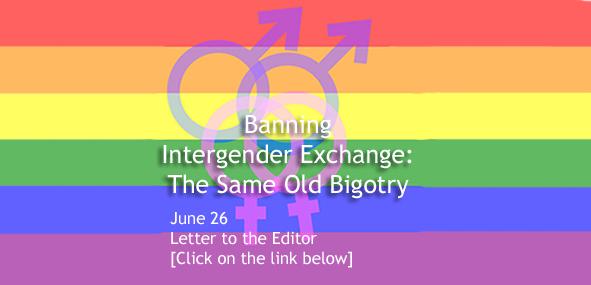 Banning Intergender Exchange: The Same Old Bigotry