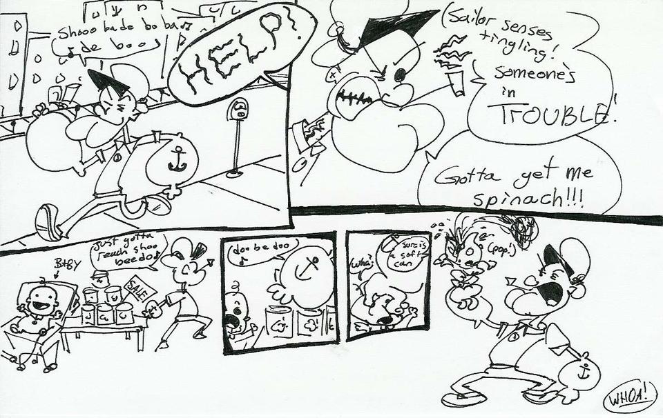 POPEYE THE SAILOR GUY THING THAT EATS BABIES I GUESS