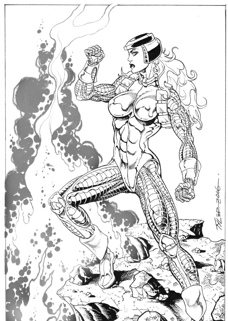 Armored woman commission