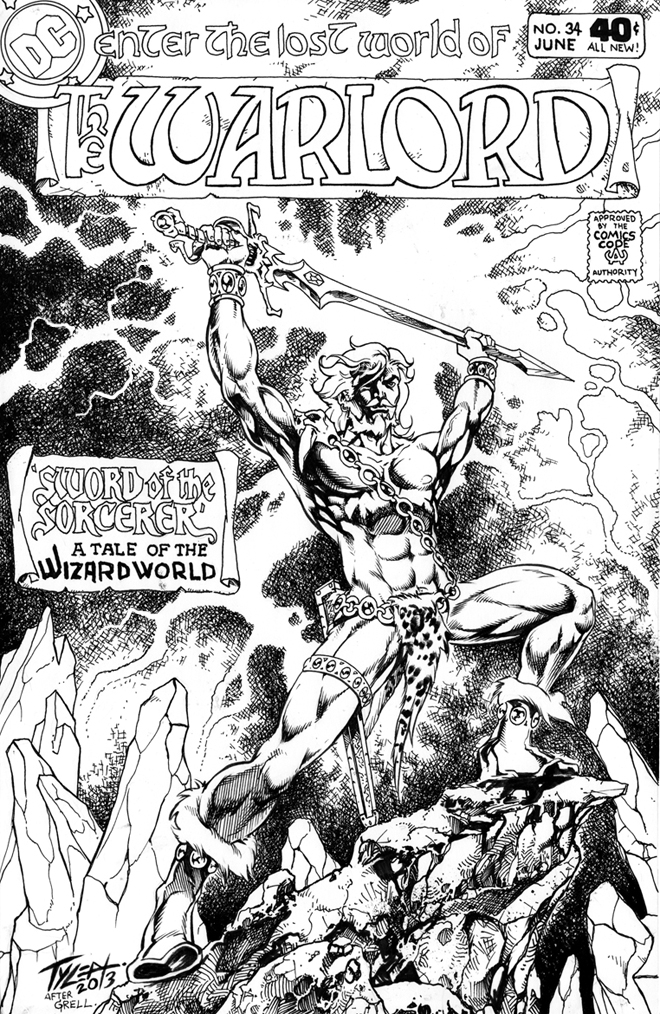WARLORD#34 COVER RE-CREATION