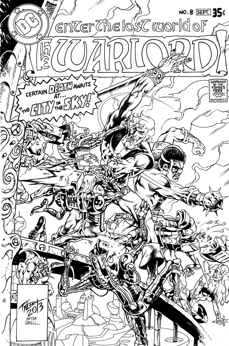 Warlord #8 cover re-creation