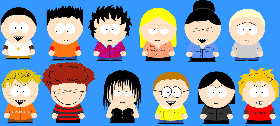 Christian's Life Characters South Park style