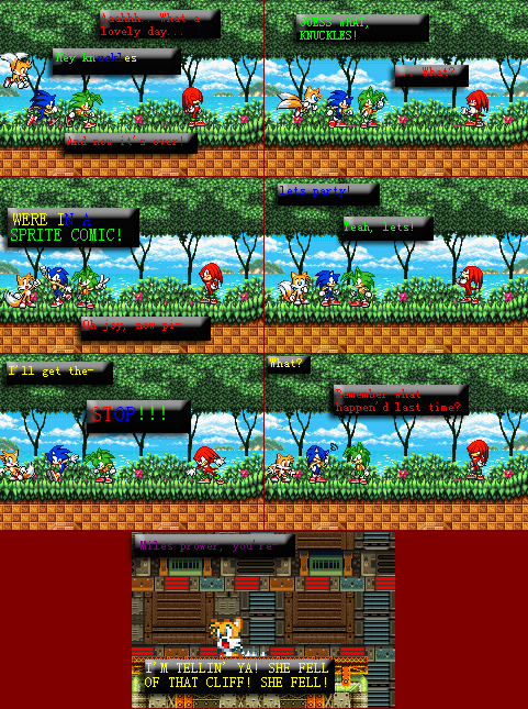 Oh dear. Another sonic sprite comic.