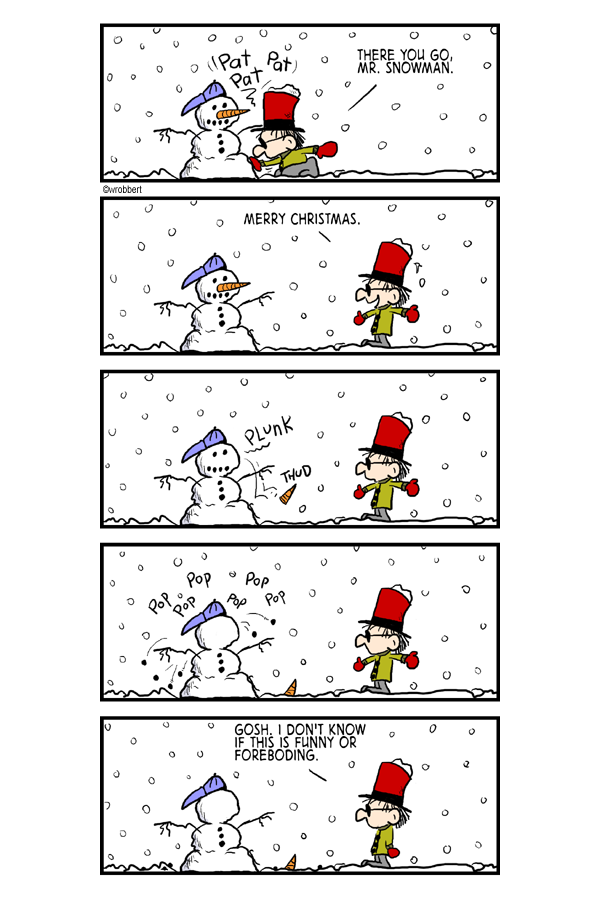 Funny Christmas Snowman.